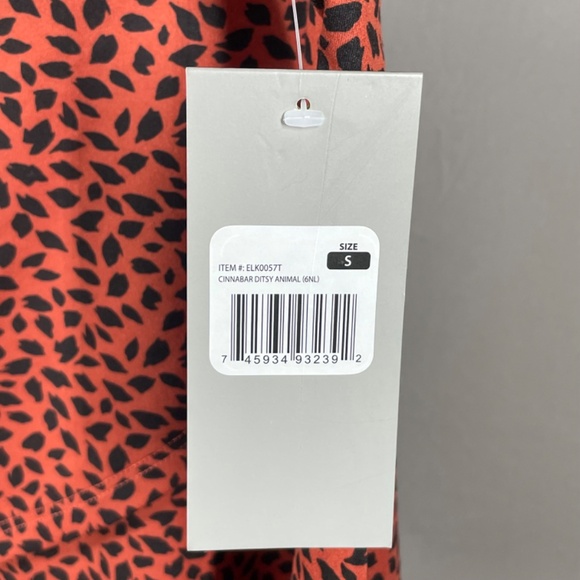 NEW Eddie Bauer Skirt Womens Small orange black Kacey animal circle outdoor - Picture 4 of 9